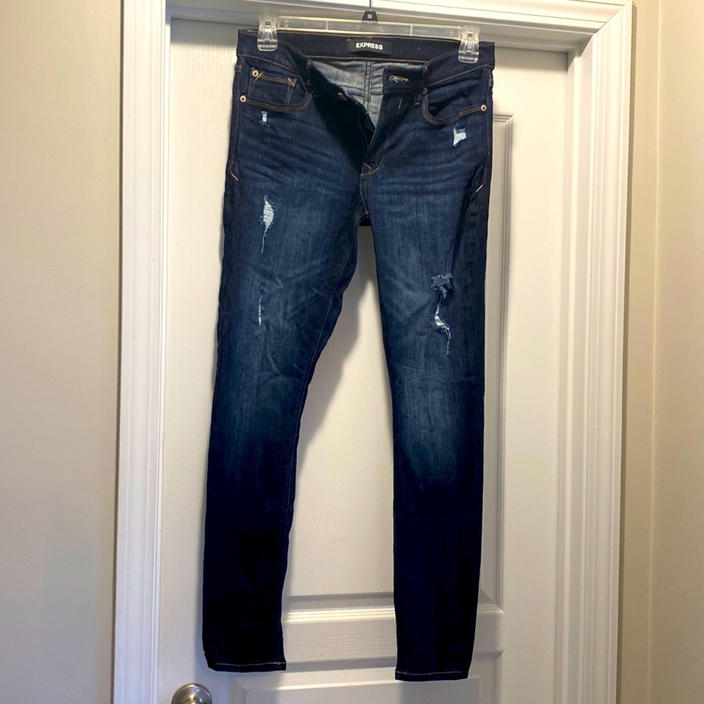 Express stretch mid rise legging jean 6R